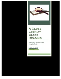 A Close Look at Close Reading (PDF)
