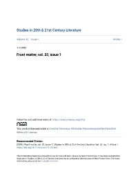 Front Matter, Vol. 32, Issue 1