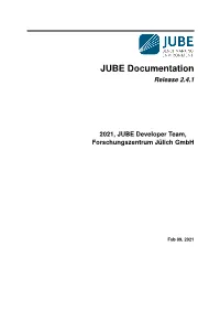 JUBE Documentation Release 2.4.1