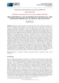 The Increasing Importance of Virtual Organizations