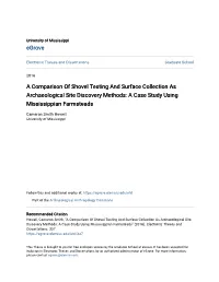 A Comparison of Shovel Testing and Surface Collection As Archaeological Site Discovery Methods: a Case Study Using Mississippian Farmsteads