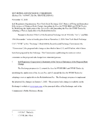 Notice of Filing and Immediate Effectiveness of Proposed Rule Change Amending the Fees for NYSE BBO and NYSE Trades by Modifying