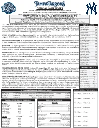 OFFICIAL GAME NOTES George M