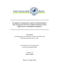 On Algebraic and Geometric Aspects of Fluid Dynamics