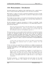 Reincarnation - Introduction Page 1 of 19