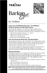 Veritas Backup Exec from Arcserve Netware.Pdf