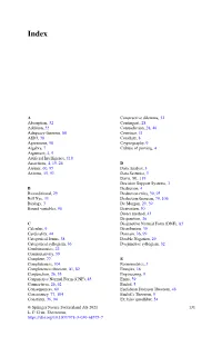A Absorption, 32 Addition, 33 Adequacy Theorem, 80 AEIO, 38 Agreement, 98 Algebra, 7 Argument, 4, 9 Artificial Intelligence