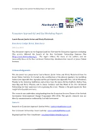 Ecosystem Approach and Land