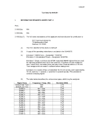 Test Data for H25LB1