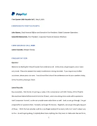 1 First Quarter 2021 Buyside Call | May 6, 2021