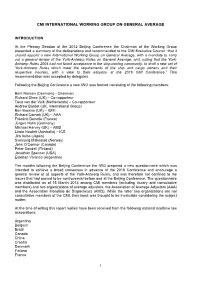 Cmi International Working Group on General Average