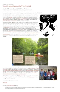 Final Progress Report ARWT 2015-05-15