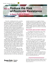 How to Reduce the Risk of Pesticide Resistance in Apple Pests in Oregon
