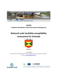 National Scale Landslide Susceptibility Assessment for Grenada