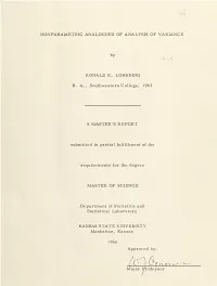 Nonparametric Analogues of Analysis of Variance