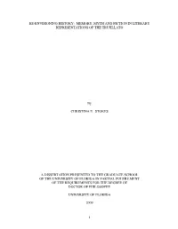 Re-Envisioning History: Memory, Myth and Fiction in Literary Representations of the Trujillato