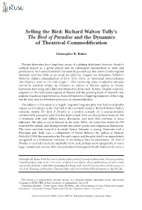Richard Walton Tully's the Bird of Paradise and the Dynamics Of