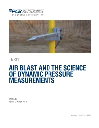 Air Blast and the Science of Dynamic Pressure Measurements