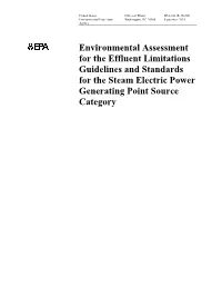 Environmental Assessment for the Effluent Limitations Guidelines and Standards for the Steam Electric Power Generating Point Source Category