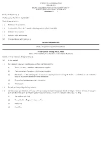 Ernst-Günter Afting, Ph.D., M.D. (Name of Person(S) Filing Proxy Statement, If Other Than the Registrant)