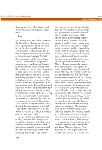 Melanesia in Review: Issues and Events, 2006 Provided by Scholarspace at University of Hawai'i at Manoa