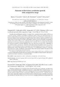 Patterns of Hericium Coralloides Growth with Competitive Fungi