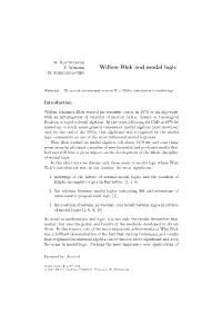 Willem Blok and Modal Logic M