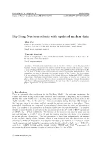 Big-Bang Nucleosynthesis with Updated Nuclear Data