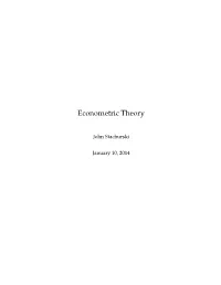 Econometric Theory