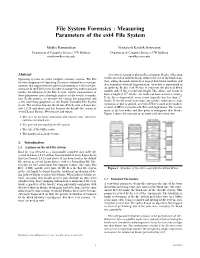 Measuring Parameters of the Ext4 File System