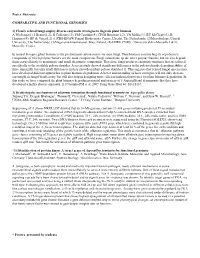 Poster Abstracts COMPARATIVE and FUNCTIONAL GENOMICS 1