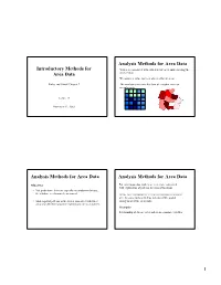 Introductory Methods for Area Data Analysis