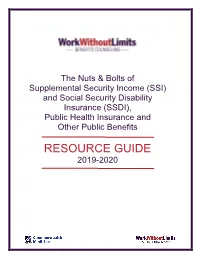 SSI/SSDI Resource Guide from Work Without