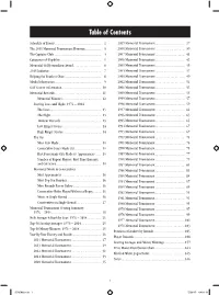 Table of Contents