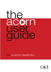 The Consumer Classification Consumer Classification Just Got Smarter User Guide the Consumer Classification