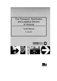 The Transport, Distribution and Logistics Sectors in Victoria
