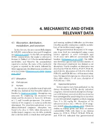 4. Mechanistic and Other Relevant Data