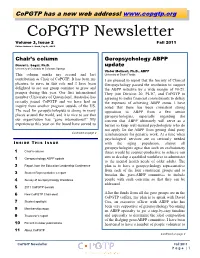 Copgtp Newsletter