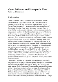 Count Belisarius and Procopius's Wars