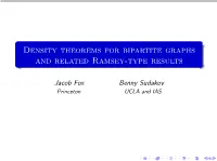 Density Theorems for Bipartite Graphs and Related Ramsey-Type Results