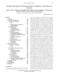 Geometric and Electronic Structure/Function Correlations in Non-Heme Iron Enzymes Edward I