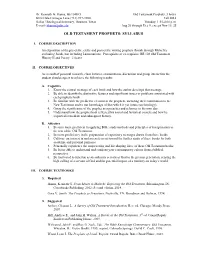 Professor's Name and Course No
