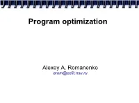 Program Optimization