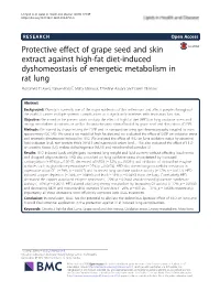 Protective Effect of Grape Seed and Skin Extract Against High-Fat Diet