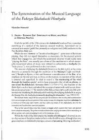 T I the Systemisation of the Musical Language