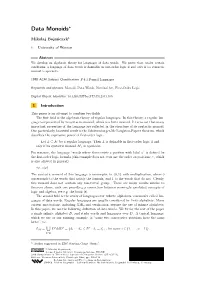 Data Monoids∗