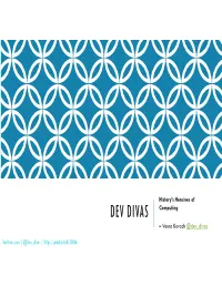 DEV DIVAS Computing – Vesna Kovach @Dev Divas