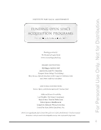 Funding Open Space Acquisition Programs