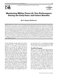Monitoring Million Trees LA: Tree Performance During the Early Years and Future Benefits