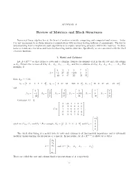 Review of Matrices and Block Structures